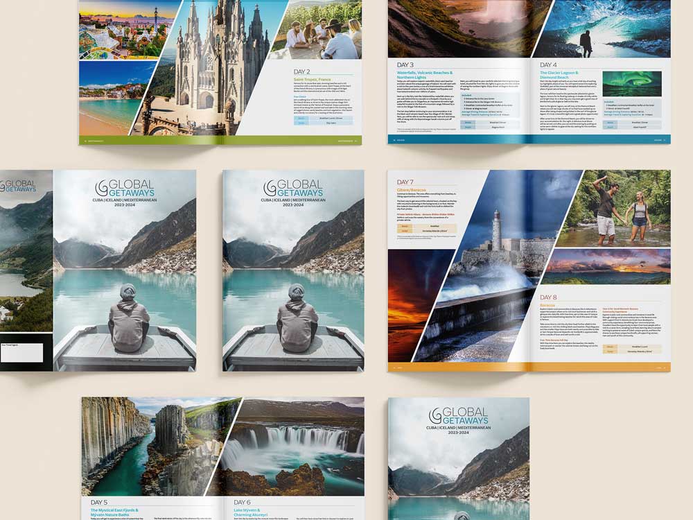 BROCHURE DESIGN <br> Global Getaways travel brochure